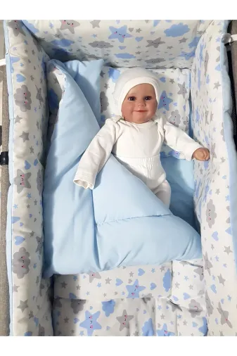 Baby Clime USR-4585-1. 45X85 Bebek Uyku Seti - Beşik Hariç - Anne Yanı Sallanır Beşik İçin Uyku Seti