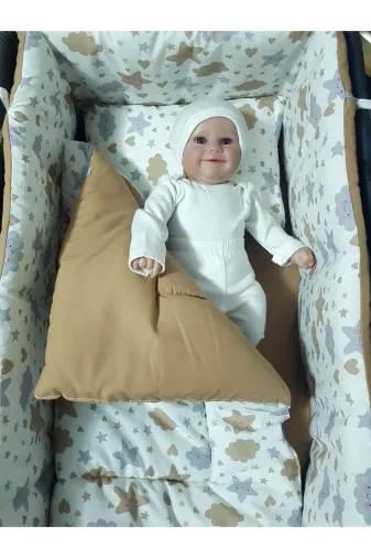 Baby Clime USR-4585-1. 45X85 Bebek Uyku Seti - Beşik Hariç - Portatif Sallanabilir Anne Yanı Beşik İçin Uyku Seti