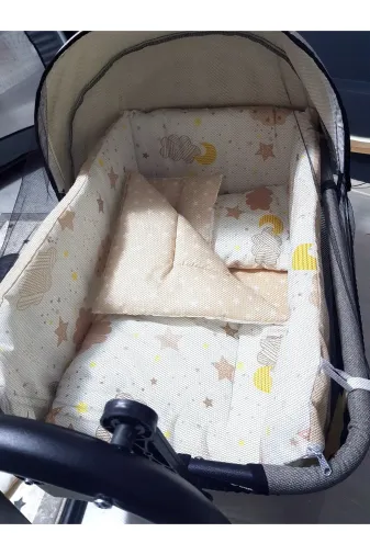 Baby Clime USR-4585-1. 45X85 Bebek Uyku Seti - Beşik Hariç - Sallanır Portatif Beşik Uyku Seti