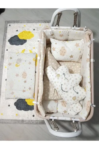 Baby Clime USR-4585-2. 45X85 Bebek Uyku Seti - Portatif Anne Yanı Sallanan Beşik İçin (Beşik Hariçtir)