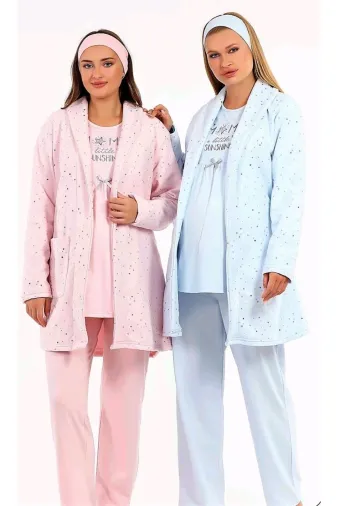 Baha 4225-z Sabahlıklı Loğusa Pijama Takımı Yeni Sezon