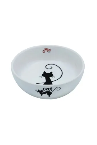 Balance Life 105B845116879985657 Seramik Kedi Mama Ve Su Kabı Kedi Desenli