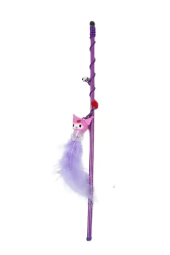 Balance Life 105B847734380939943 Kuromi Figürlü Kedi Oltası Mor