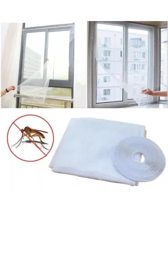 Balance Life GROUP-2580338 Mey İthalat® Pencere Sineklik Tülü 100X150 Cm Çift Taraflı Bant Hediyeli Kesilebilir Tül Sineklik Se