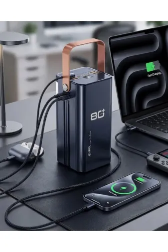 Balance Life GROUP-2587988 Mey İthalat® 80000 Mah Taşınabilir Powerbank Süper Hızlı Şarj Çoklu Çıkış Ve Led Göstergeli