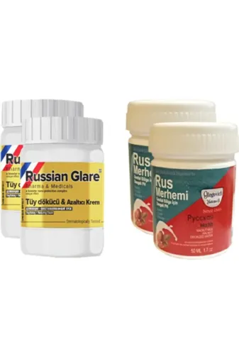 Balance Life GU-EYF-17557-BLN Olegovich Medicine Tüy Dökücü Azaltıcı Rus Merhemi 50 Ml 2 Adet + Genital Bölge Merhemi 50 Ml 2 Adet