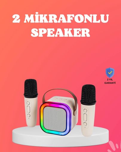 Balancelife 125024677 Mey İthalat Bluetooth 5.0 Destekli Kablosuz Karaoke Hoparlör Çok Renkli