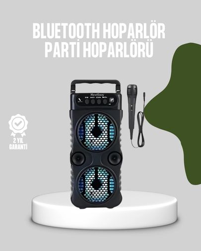 Balancelife 125025772 Mey İthalat Bluetooth Bağlantılı Led Işıklı Taşınabilir Hoparlör 1200 Mah Şarjlı, Fm Radyolu Çok Renkli