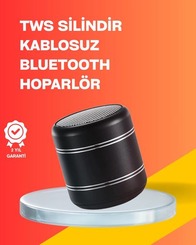 Balancelife 125025840 Mey İthalat Mini Silindir Kablosuz Hoparlör Güçlü Ses 4W Bas + Tws Senkron Özellik Çok Renkli