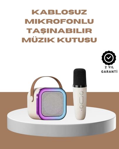 Balancelife 125028918 Mey İthalat Bluetooth Karaoke Mikrofon Ve Hoparlör Seti Taşınabilir Çok Renkli