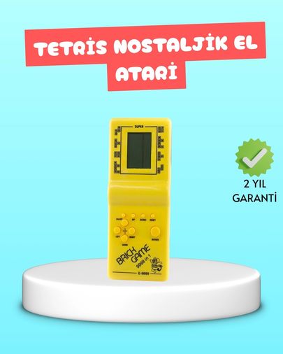 Balancelife 125043780 Mey İthalat Taşınabilir El Aterisi Gameboy Klasik Tetris Oyunu, Pil İle Çalışan Mini El Konsolu Çok Renkli