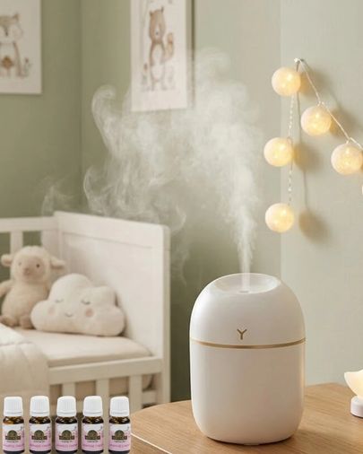 Balancelife 132589179 Mey İthalat Kompakt Mini Hava Nemlendirici 5 Esans Led Işıklı Usb Aromaterapi Cihazı Çok Renkli