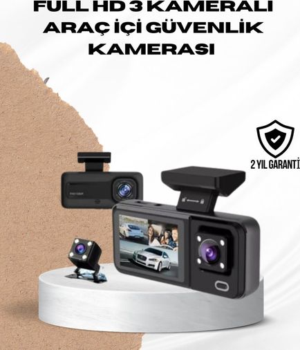 Balancelife 133583401 Wi-Fi Bağlantılı Full Hd Araç Kamera Seti 3 Kameralı Park Koruma Ve Döngü Kayıt 98075128