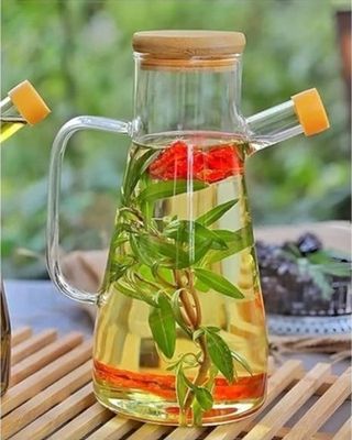 Balancelife MEY02562741419888-BLMY Mey İthalat Borosilikat Cam 900 Ml. Yağdanlık Çok Renkli