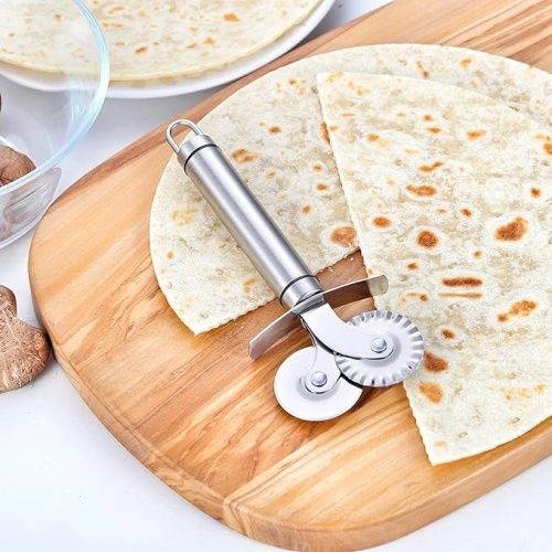 Balancelife MEY02562741420059-BLMY Mey İthalat Çift Başlıklı Pizza Hamur Bıçağı Çok Renkli