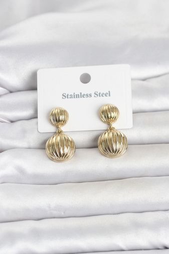 Balancelife MEYEB6a048dd3cc3c7d27090847a6-BLMY Mey İthalat 316L Çelik Gold Renk Vintage Model Kadın Küpe Çok Renkli 65054444
