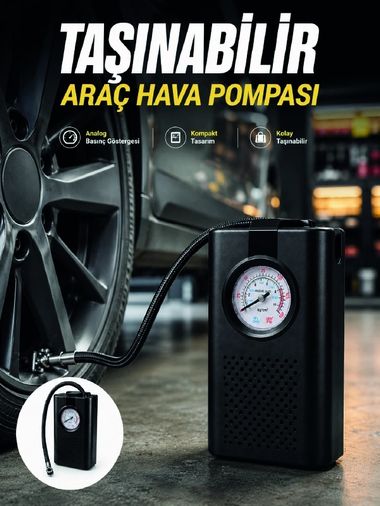 Balancelife MEYTDUCZZHS255POMPA-3-BLMY Mey İthalat Otomobil Bisiklet Ve Motosiklet İçin Taşınabilir Lastik Hava Pompası