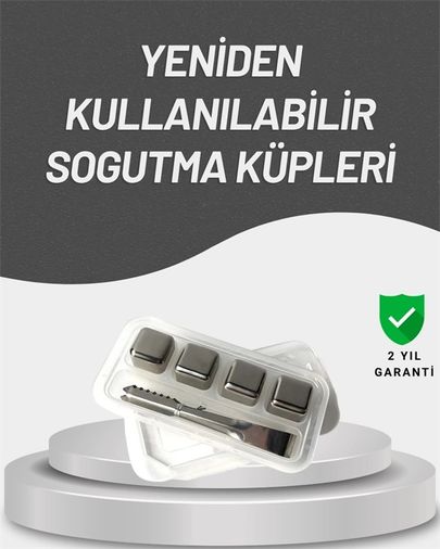 Balancelife MEYTDUCZZZBUZMAŞA-3-BLMY Mey İthalat Çevre Dostu Metal Buz Küpü Ve Kullanışlı Klips Seti Çok Renkli