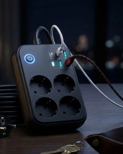 Balancelife MEYTDUCZZZCOKLUAKIMKORUMAPRİZ3441-4-BLMY Mey İthalat Akım Korumalı Uzatma Prizi 4 Usb 2 Type C Dayanıklı Ve Güvenli Tasarım 0-2