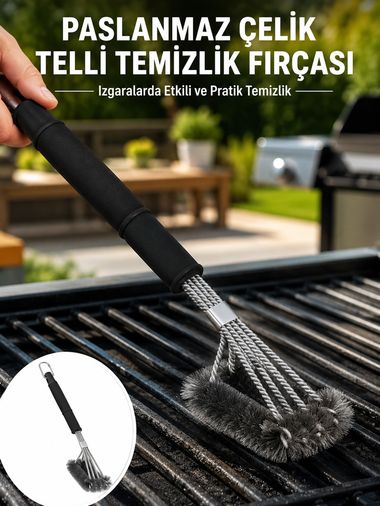 Balancelife MEYTDUCZZZIZGARATEMİZLEMETELİBTF-6-BLMY Mey İthalat Izgara Ve Barbekü Temizleme Fırçası Dayanıklı Tasarım Yeni Nesil Çok Renkli