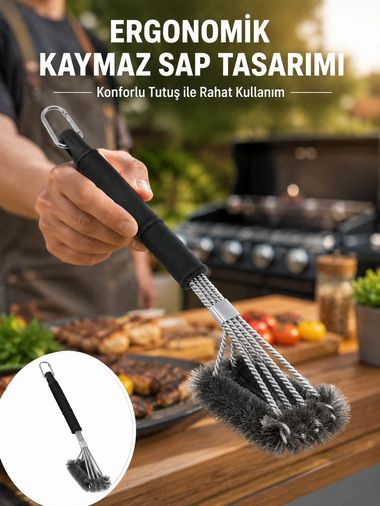 Balancelife MEYTDUCZZZIZGARATEMİZLEMETELİBTF-7-BLMY Mey İthalat Paslanmaz Çelik Telli Mangal Temizlik Fırçası Yeni Nesil Çok Renkli