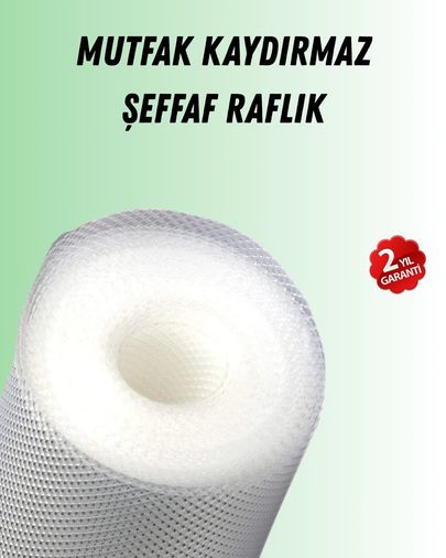 Balancelife MEYTDUCZZZKAYDIRMAZ-1-BLMY Mey İthalat Şeffaf Mutfak Raflığı Ve Çekmece Kaplaması Kaydırmaz Pvc Çok Renkli