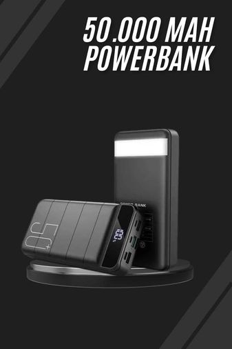 Balancelife TRİTHLTUCZ50000MAHPOWERBANK3-BLNCCC Taşınabilir Powerbank 50.000 Mah 4 Girişli Hızlı Şarj Led Göstergeli Fenerli Şarj Açık