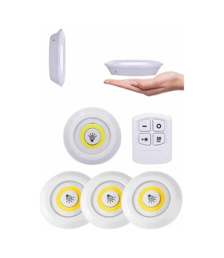 Balancelife TRİTHLTUUCZZZ3LÜSPOTLEDIŞIKKKKKK3-BLNCCC Yapışkanlı 3'lü Spot Led Işık Lamba Montajsız Pilli Uzaktan Kumandalı Çok Renkli 42696242