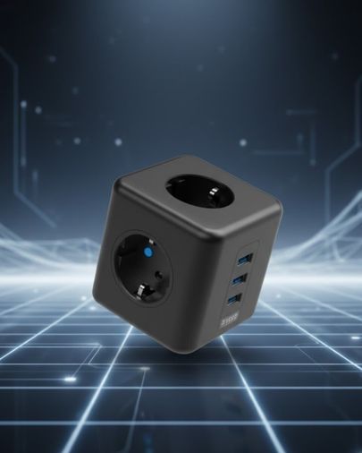 Balancelife TRİTHLTUUCZZZAKIMKORUMALI3440PRİZ-3-BLNCCC Elektronik Cihazlar İçin Akım Korumalı 3 Prizli Usb Li Küp Priz 0-2