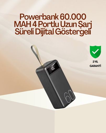 Balancelife TRİTHLTXUCZ60000POWERBANK-3-BLNCCC Tüm Cihazlara Uyumlu Çoklu Çıkışlı Powerbank Açık