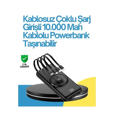 Balancelife TRİTHLTXUCZPWPG10POWERBANKKKKK-BLNCCC 10000Mah Kablosuz Ve Hızlı Şarj Destekli Powerbank Taşınabilir Şarj Gücü Açık