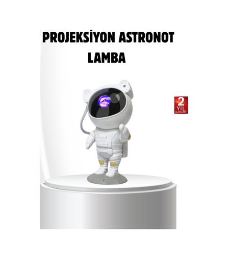 Balancelife TRİTHLTXUCZZZASTRONOTLAMBAAA-1-BLNCCC Bluetooth Müzikli Astronot Projeksiyon Lambası Yıldız Ve Ay Efektli Siyah