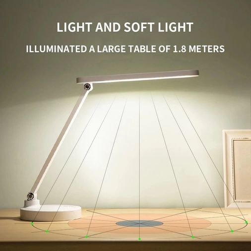 Balancelife TrLat0AH009K-AVH-964-BLNCC Şarjlı 40 Led Çalışma Okuma Işığı Kademeli Masa Lambası Ayarlanabilir Renk Tonu Ve Parlaklık Ps-1912 Siyah