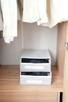 Baldacci 57855210125354080184975 Dolap İçi Kumaş Kaplamalı Mini Çekmece Organizer, Çekmeceli Dolap İçi Düzenleyici, İç Çamaşırı Çorap Tekstil Organizer Kutusu 2 Çekmeceli Açık Gri