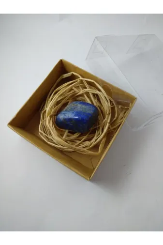 BalıkHediyelik BBL-LPS-1001-01 Lapis Lazuli Taşı Biblo/ Ham Doğaltaş Biblo 35-40 Gr
