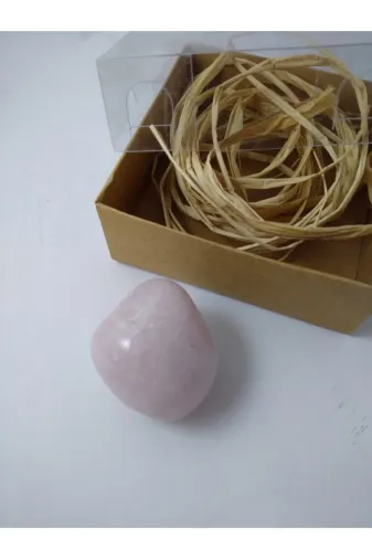 BalıkHediyelik BLK-PKVRS-1004 Pembe Kuvars Taşı Biblo/ Ham Doğaltaş Biblo (45-50 Gr)