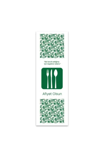 Balkan 54643433113431 Kağıt Sülfit Çatal Kaşık Bıçak Kılıfı 100 Adet - 8Cm X 24Cm Tek Kullanımlık