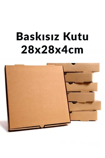 Balkan 564666767967694 Baskısız Pizza Kutusu 28Cm 50 Adet - 28X28X4Cm (Dayanıklı)