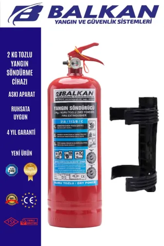 Balkan Ticaret 2kgaskı 2 Kg Tozlu Yangin Tüp Ve Aski Aparati