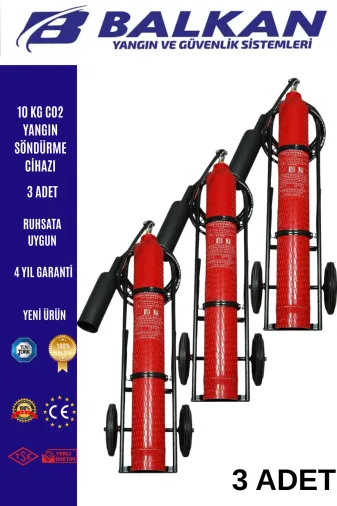 Balkan Ticaret BALKAN10KG6 10 Kg Co2 Yangin Söndürme Cihazi 3 Adet