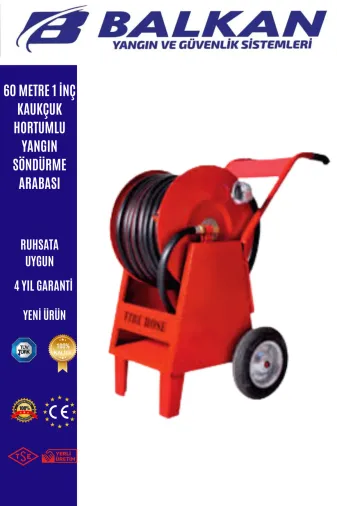 Balkan Ticaret balkanhortum4 60 Metre 1 İnç Yangın Hortum Aracı