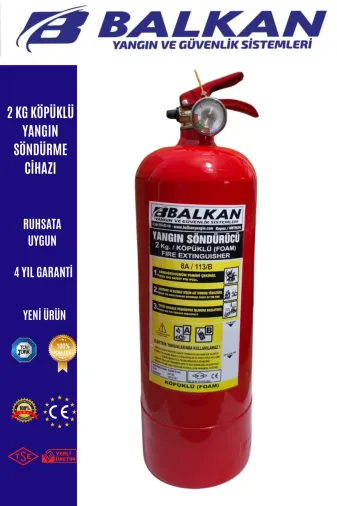 BALKAN YANGIN VE GÜVENLİK SİSTEMLERİ BALKAN2KGHFC3 2 Kg Hfc Otomatik Pano Söndürme Cihazi 3 Adet