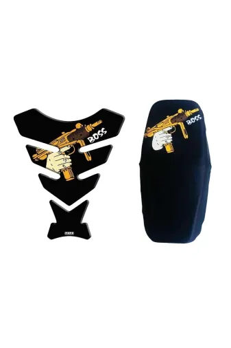 bardakcı bike BRD199798 Universal Motosiklet Boss Kombini ( Koltuk Kılıfı + Tank Pad)