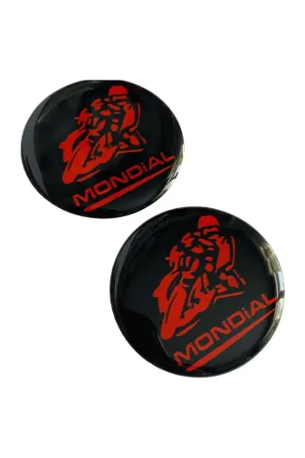 bardakcı bike BRDDML10 Mondial Logo Damla Etiket 5X5 Cm 2' Li Siyah