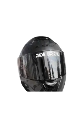 bardakcı bike BRDRDE1 Ride Or Die Sticker Kask Vizör İçin Etiket Beyaz 2 X 13 Cm