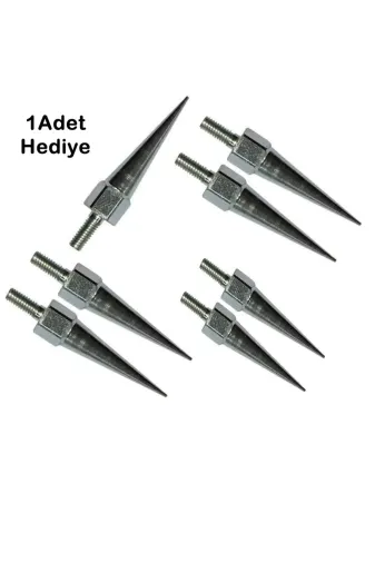 bardakcı bike SVR6GR Cg - Cup - Drift Uyumlu Modifiye Sivri Vida 6Lı Gri (6Adet Alana 1 Adet Hediye)