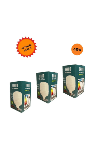 Barum 40W  E-27 Duy Tasarruflu Torch Led Ampul 3 Adet
