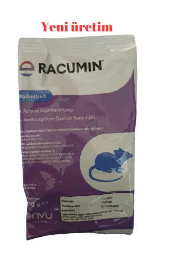 Bayer 8699546001545 Yeni Üretim Envu Racumin Zehirli Fare Sıçan Buğdayı 250 Gr