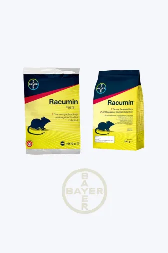 Bayer UCFB2 Racumin Fare Ve Sıçanlar Için 2’Li Set / Zehirli Fare Buğdayı 250Gr Fare Pastası 10*10