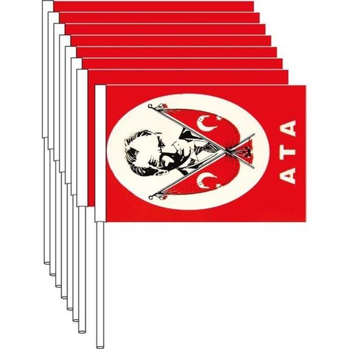 Bayrak- Kağıt Sopalı Küçük Türk-Atalı 80'li